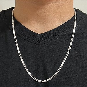 Gargantilha Grumet 4mm - 60cm - 10.7g - Prata 925 Legítima