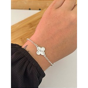 Pulseira Com Trevo - Prata 925