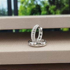 Brinco Argola cravejada - Prata 925- MB722-3895