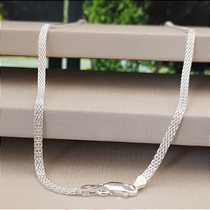 Gargantilha Pipoca Achatada - Prata 925 - MC503-62155