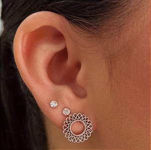 Brinco Mandala Vazado - Prata 925 Bali Envelhecida -MB760-1742