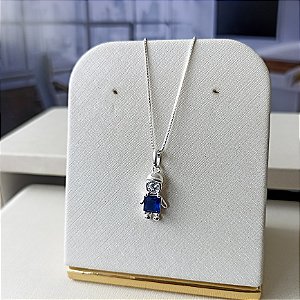 Gargantilha Menino com Pedra Zircônia - Prata 925 - MC545-3280