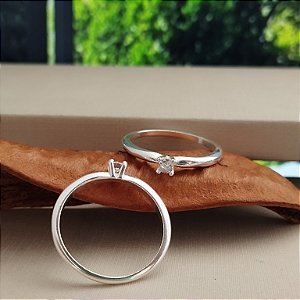 Anel Solitário - Prata 925 - MA212-2152