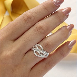 Anel Cravejado com Zircônias Prata 925 -MA218-2767