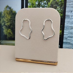 Brinco Orgânico Vazado - Prata 925 - MB838-3177