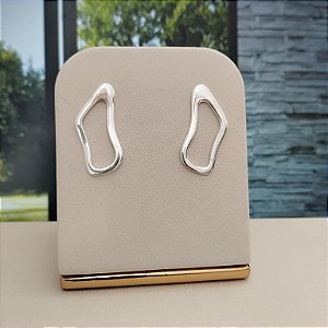 Brinco Orgânico Vazado - Prata 925 -MB854-40100