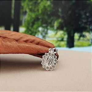 Pingente N.S das Graças Com Zircônias - Prata 925 - PG208-1230