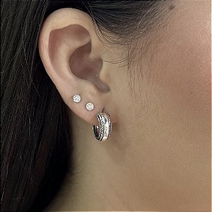 Argola Bali Prata 925 cor Envelhecida - MB869-2358