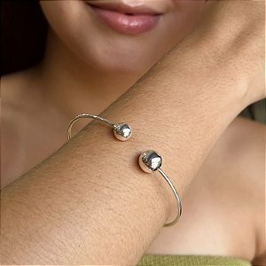 Bracelete Ajustável com Bolas Prata 925 - MB467-73183