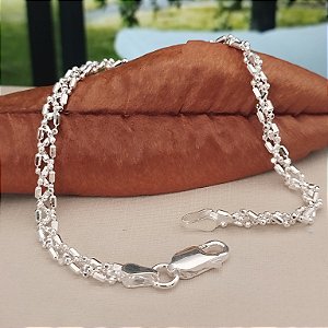 Pulseira Trançada Diamantada - Prata 925 - MP480-44110