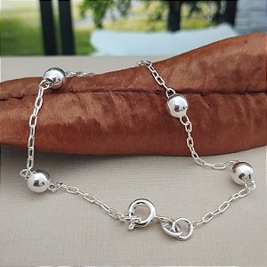 Pulseira com Bolinhas - Prata 925-MP481-42104