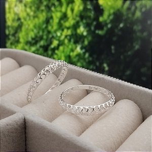 Anel Solitário Filigrana - Prata 925- MA229-1538