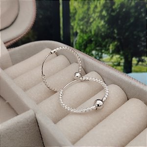 Brinco Argola Detalhada - Prata 925 - MB885-2357