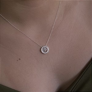 Gargantilha Cravejada - Prata 925 - MC613-41102