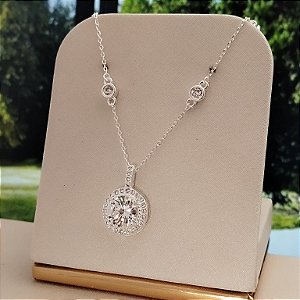 Gargantilha Luxo Com Zircônias - Prata 925 - MC614-62157