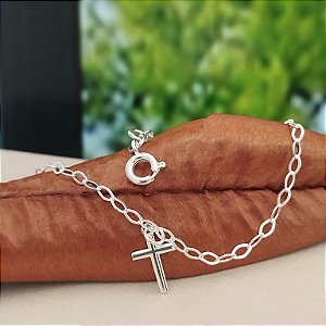 Pulseira Com Crucifixos - Prata 925 - MP485-1538