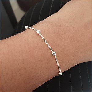 Pulseira com Bolinhas Trabalhada -MP499-2870
