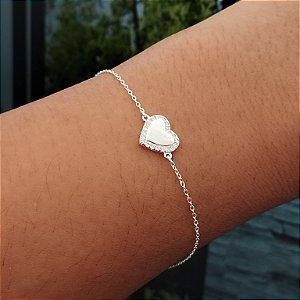 Pulseira Coração Com Zircônias - Prata 925 -MP506-2051