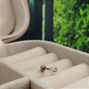 Piercing Tragus Ponto de Luz - (Unidade) - Prata 925 -MB896-518