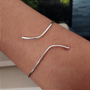 Bracelete Liso Ajustável - Prata925 -MP511-1542