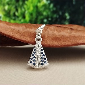 Pingente N.S. Aparecida Com Zircônias - Prata 925 -PG229-1238