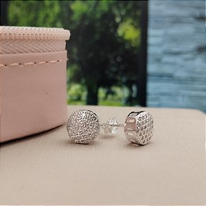 Brinco Cravejado Com Zircônia - Prata 925 -MB904-3486