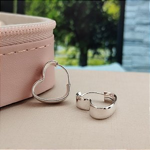 Argola Coração - Prata 925 - 13mm- MB907-0823