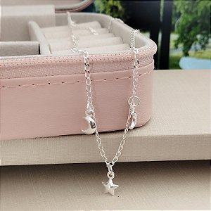 Gargantilha Choker Lua e Estrela - Prata 925 -MC635-2665