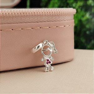 Berloque Menina C/Patins - Prata 925 -BL237-1332