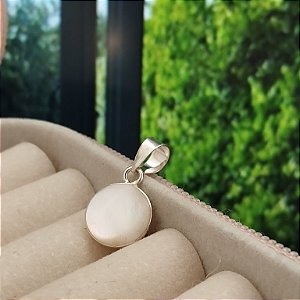 Pingente Madrepérola Liso - Prata 925 -PG233-1537