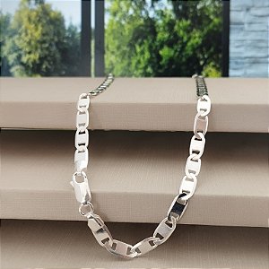 Corrente Masculina Piastrine - 60cm - 5mm - Prata 925 -MC643-165412