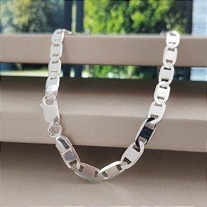 Corrente Tampinha Flat - F180 -5mm - 13g - 60cm - Prata 925- MC645-156390
