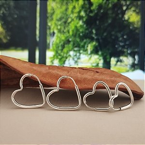 Dupla De Argolas Coração - Prata 925 -MB914-1230