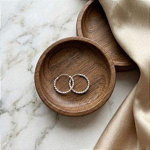 Argola Fio Torcido - 14mm -Prata 925 - MB930-0818