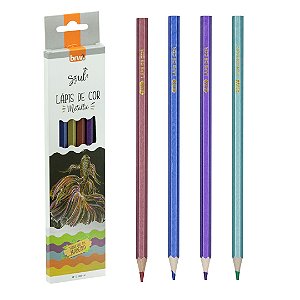 Lápis de Cor Metalizado - CX com 6 Cores - BRW