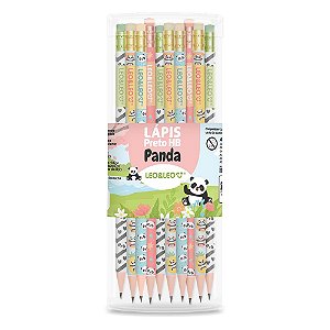 Lápis Hb Com Borracha Panda - Pote 72 Und - LEO E LEO