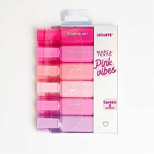 Marca Texto Pink Vibes - 6 cores - LEO E LEO
