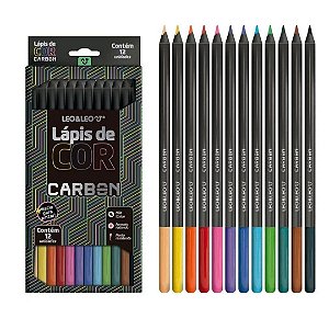 Lápis de Cor Carbon 12 cores - UND - LEO E LEO