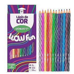 Lápis de Cor WOW 12 cores redondo - UND - LEO E LEO