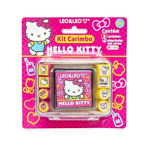 Kit de carimbo Hello Kitty - MALETA C/ 8 CARIMBOS - LEO e LEO