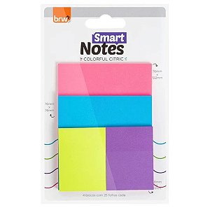 Bloco Smart Notes Colorful cítrico - UND - BRW