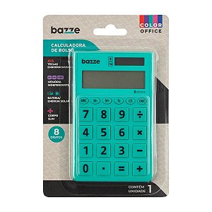 Calculadora Turquesa Slim - UND - BAZZE