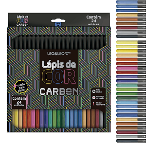Lápis de cor Carbon 24 CORES- LEO E LEO