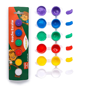 Guache Escolar Blister - C/6 CORES - LEO E LEO