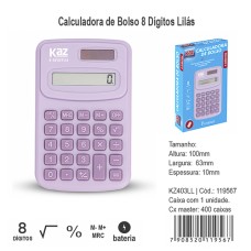 Calculadora 8 DIG LILÁS -  KAZ