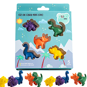 Giz de cera mini DINO - UND  - FOFY