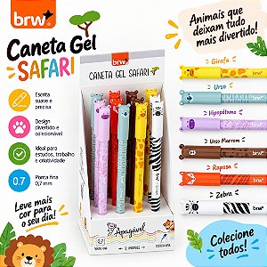 Caneta Esferográfica Apagável 0.7MM - SAFARI - DISPLAY C/ 12UND - BRW