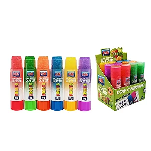 Colas bastão com Glitter e CHEIRINHO  8g - CX 12 UND - KAZ