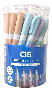 Marca texto LUMINI LITE PASTEL - POTE C/36 UND PASTEL - CIS