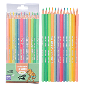 Lápis de cor 12 cores  PASTEL TREND -  LEO E LEO